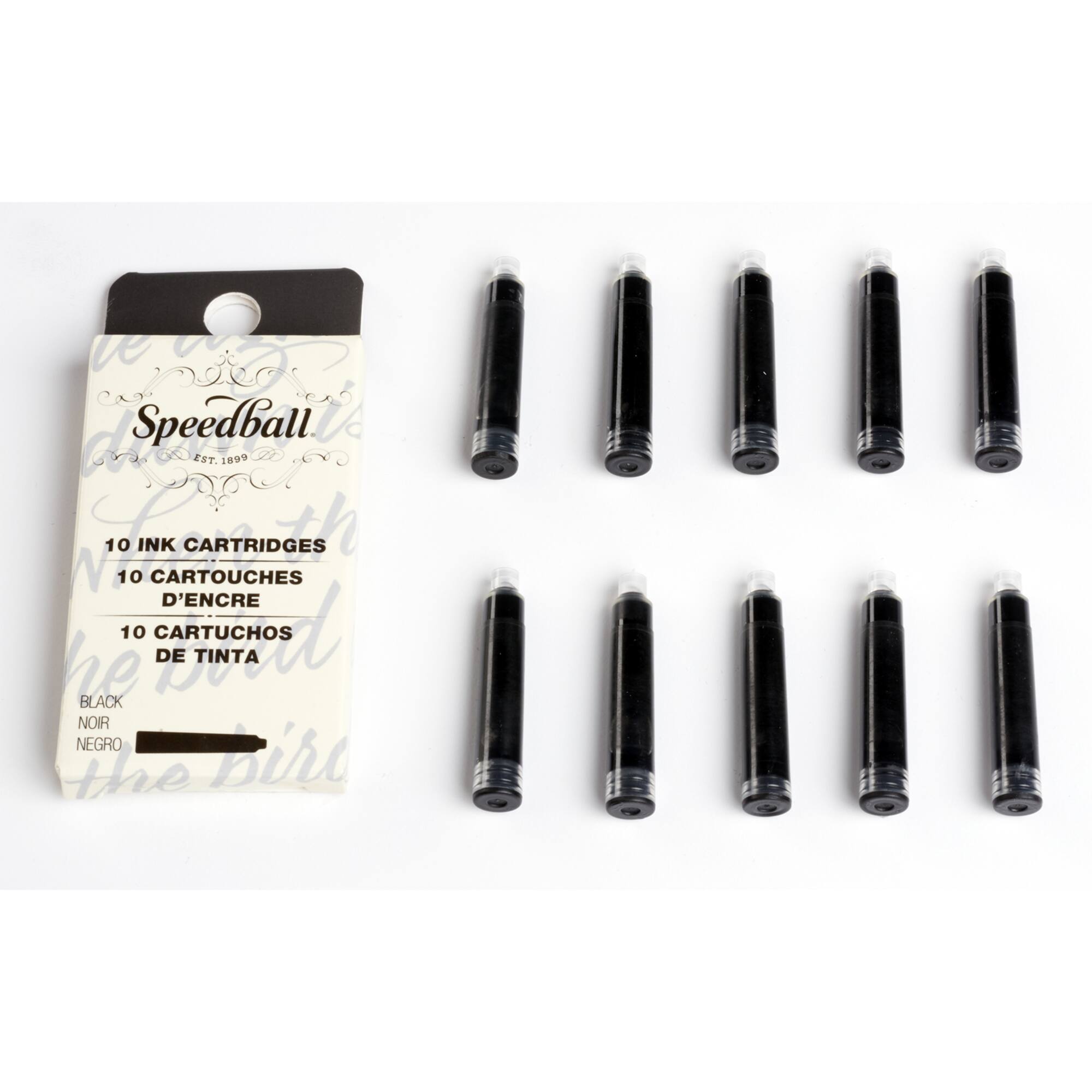 Speedball® Calligraphy Fountain Pen Cartridges Black Ink 10-Pack